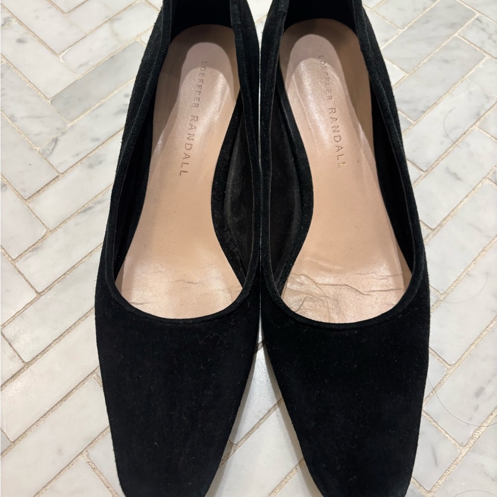 Loeffler Randall Black Velvet Flats